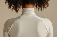 Blank cream sport spandex longsleeve back fashion apparel.