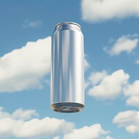 Blank beer can sky tin refreshment.