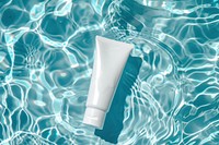 Cream tube mockup water underwater toothpaste.