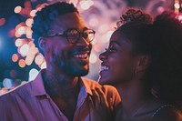 Couple smileing and talking laughing portrait romantic.
