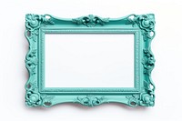 Turquoise frame vintage white background architecture rectangle.