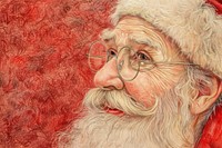 Santa claus drawing painting portrait.