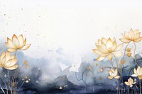 Lotus watercolor background outdoors painting nature.