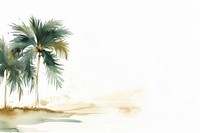 Palm tree watercolor background backgrounds outdoors painting.