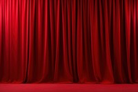 Red stage velvet curtain backgrounds architecture performance.