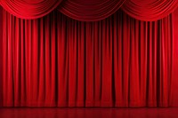 Red stage velvet curtain theater backgrounds performance repetition.