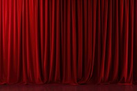 Red velvet curtain backgrounds stage performance.