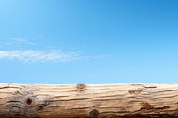 Wooden log border sky backgrounds outdoors.