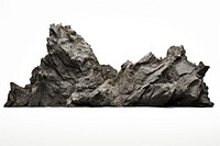 Rock nature white background anthracite.