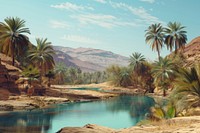 Arabia oasis border wilderness landscape outdoors.