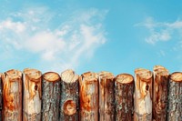Timber wood log border sky backgrounds outdoors.