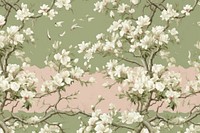 Realistic vintage drawing of magnolia flower backgrounds blossom.
