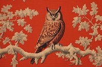 Realistic vintage drawing of owl pattern animal sketch.