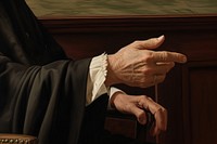 The judge hand painting adult art.
