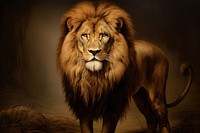 Lion wear crown wildlife mammal animal.