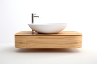 Sink wood countertop simplicity.