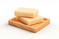 Soap wood parmigiano-reggiano white background.