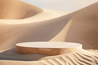 Low circle normal podium sand outdoors desert.