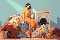 Washing laundry dryer appliance adult.