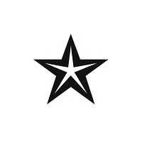 Star logo icon symbol black white.