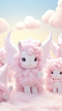 Baby pegasus cartoon angel cute.