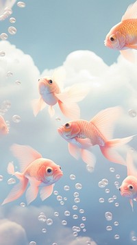 Goldfish animal transparent underwater.