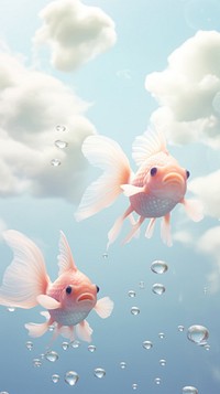 Goldfish animal transparent underwater.