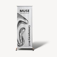 Roll up banner mockup psd