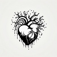 Heart drawing sketch logo.