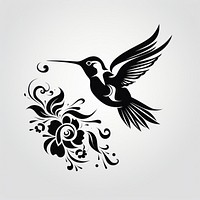 Hummingbird black logo calligraphy.