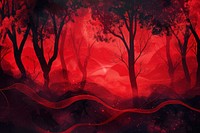 Illustration Mysterious red forest horror dark night backgrounds outdoors nature.