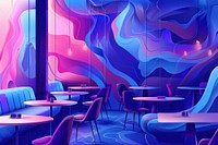 Restaurant backgrounds furniture purple.