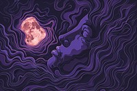 Illustration Romantic moon in sky backgrounds astronomy pattern.