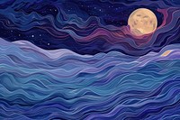 Illustration Romantic moon in sky backgrounds astronomy outdoors.