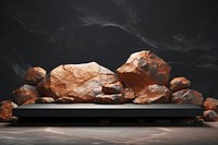 Stone rock mineral furniture.