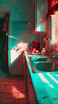 Kitchen sink architecture illuminated.