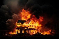 House fire bonfire flame.