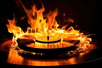 Vinyl fire fireplace flame.