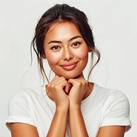 Young asian woman portrait smiling adult.