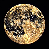 Yellow moon night astronomy chandelier.