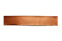 Bronze adhesive strip wood white background accessories.