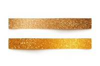 Glitter adhesive strip gold white background jewelry.