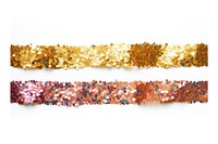 Glitter adhesive strip jewelry white background bling-bling.