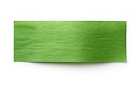 Green paper adhesive strip backgrounds white background accessories.