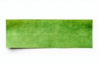 Green paper adhesive strip backgrounds white background distressed.