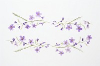Flower pattern adhesive strip lavender blossom purple.