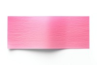 Pink paper adhesive strip white background simplicity rectangle.