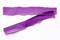 Purple adhesive strip paper white background accessories.