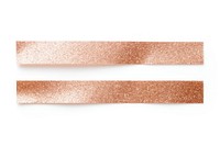 Rose gold glitter adhesive strip white background rectangle jewelry.
