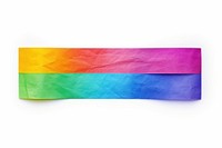 Rainbow adhesive strip paper white background creativity.